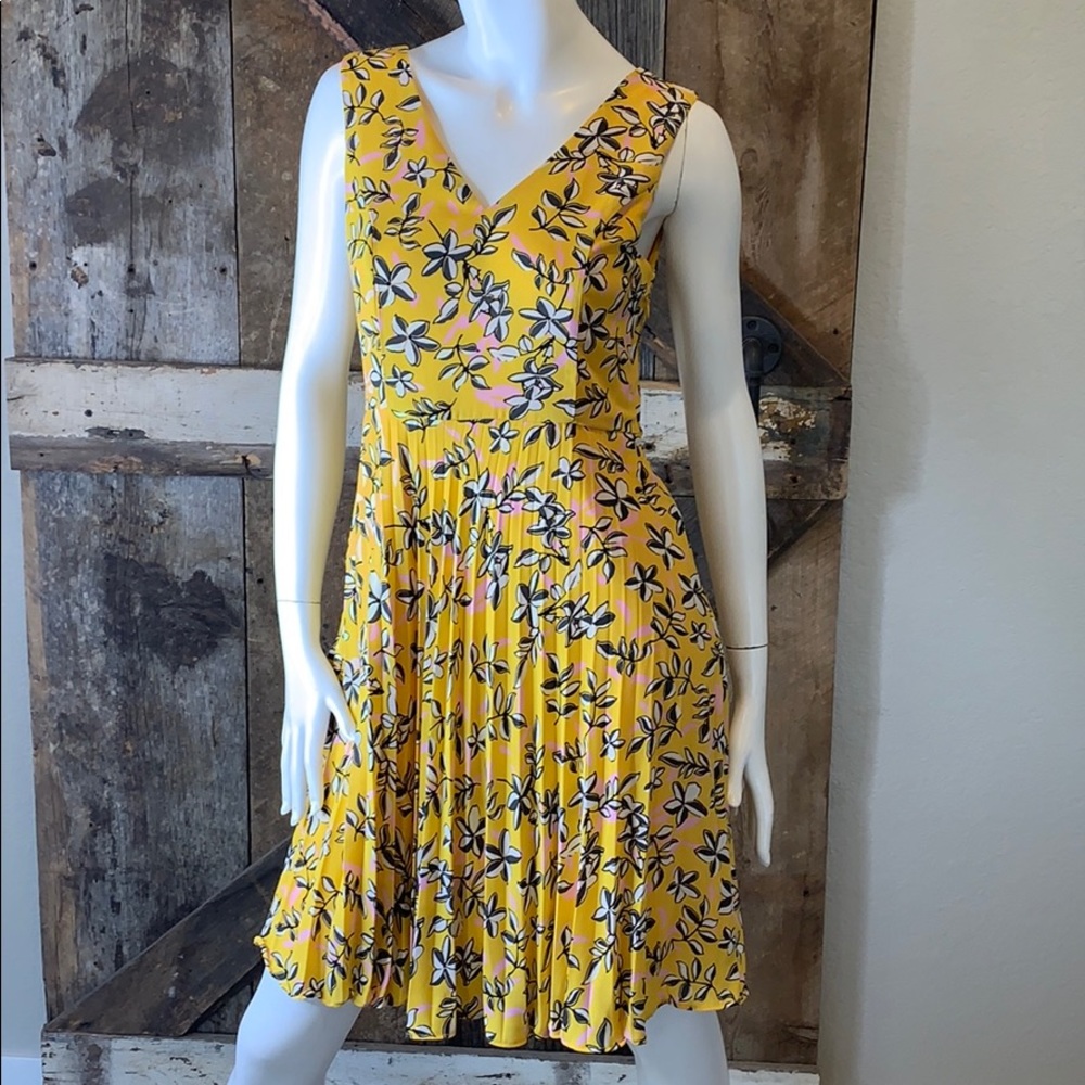 Banana Republic Yellow Floral Dress